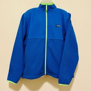 EUC | Men’s Lands’ End Bright Blue & Neon Green Full-Zip Jacket | Size XL